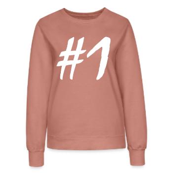 #1 - Women’s Sweatshirt - dusky rose - Front - AI Model Female 172 dark (172cm)