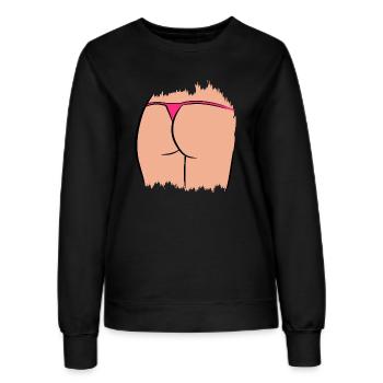 Femme cul drôle avec string - Sweat Femme - noir - Devant - AI Model Female 172 light (172cm)