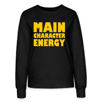 Main character energy - Sweat Femme - noir - Devant - AI Model Female 172 light (172cm)
