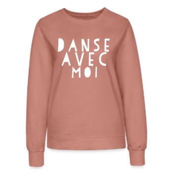 Danse Avec Moi - Chemises de danse - Sweat Femme - rose poudré - Devant - AI Model Female 172 dark (172cm)