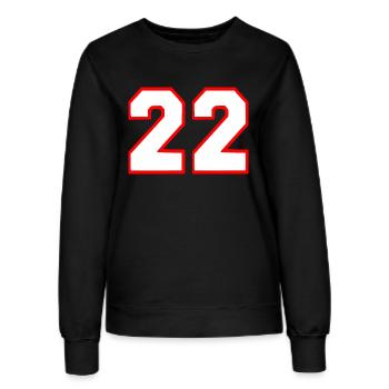 22 - Frauen Sweatshirt - Schwarz - Vorne - AI Model Female 172 light (172cm)