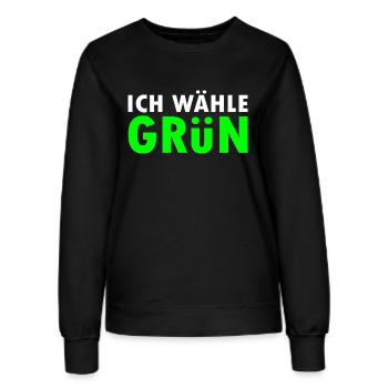 Ich wähle grün - Frauen Sweatshirt - Schwarz - Vorne - AI Model Female 172 light (172cm)
