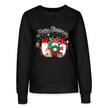 Wichtel Weihnachten Merry Christmas Gnomies - Frauen Sweatshirt - Schwarz - Vorne - AI Model Female 172 light (172cm)