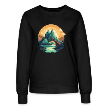 Paysage - Sweat Femme - noir - Devant - AI Model Female 172 light (172cm)