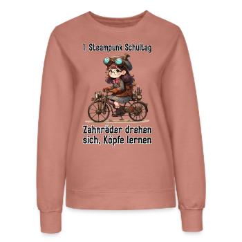 Erster Steampunk Schultag - Frauen Sweatshirt - Altrosa - Vorne - AI Model Female 172 dark (172cm)