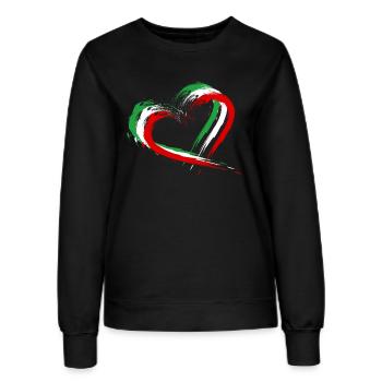 Iran Flagge Herz Farben - Frauen Sweatshirt - Schwarz - Vorne - AI Model Female 172 light (172cm)