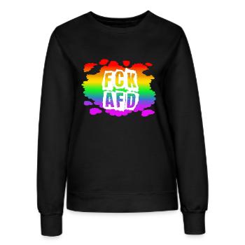 Stop AfD contre la droite, la démocratie, la diversité, la gauche - Sweat Femme - noir - Devant - AI Model Female 172 light (172cm)