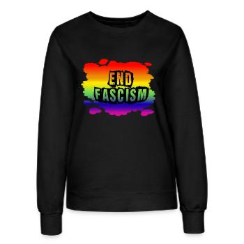 Stop AfD contre la droite, la démocratie, la diversité, la gauche - Sweat Femme - noir - Devant - AI Model Female 172 light (172cm)
