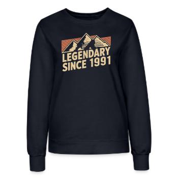 Legendär Seit 1991 Geburtstag - Frauen Sweatshirt - Navy - Vorne - AI Model Female 172 light (172cm)