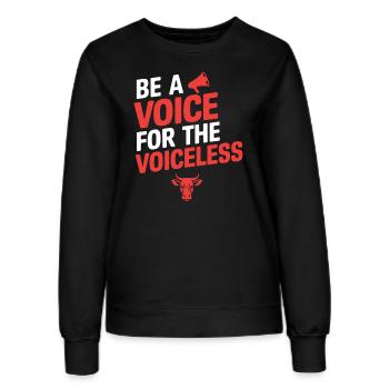 Soyez une voix pour le végétalien sans voix - Sweat Femme - noir - Devant - AI Model Female 172 light (172cm)