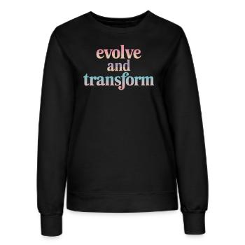 Evolve And Transform Inspirierende Spiritualität - Frauen Sweatshirt - Schwarz - Vorne - AI Model Female 172 light (172cm)