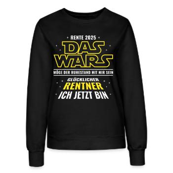 Rente 2025 Das wars - Glücklicher Rentner ich bin - Frauen Sweatshirt - Schwarz - Vorne - AI Model Female 172 light (172cm)