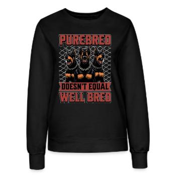 Le dresseur de chiens de race pure n’est pas synonyme d’école canine - Sweat Femme - noir - Devant - AI Model Female 172 light (172cm)