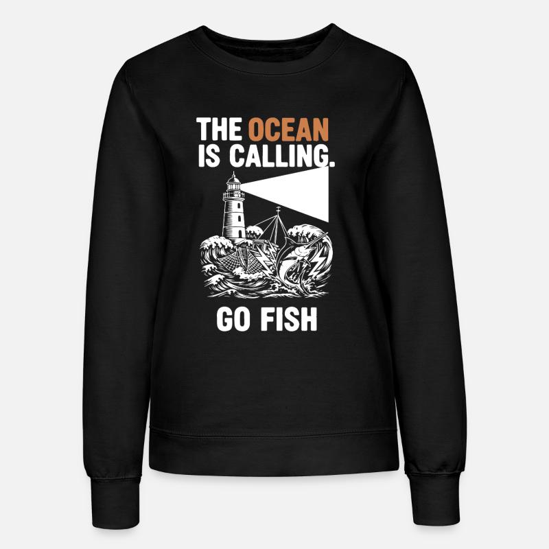 Pêche Mer Ocean Go Fish - Women’s Sweatshirt - black