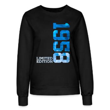 68. GEBURTSTAG LIMITED EDITION 1958 - Frauen Sweatshirt - Schwarz - Vorne - AI Model Female 172 light (172cm)