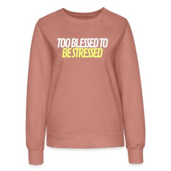 no stress - Frauen Sweatshirt - Altrosa - Vorne - AI Model Female 172 dark (172cm)