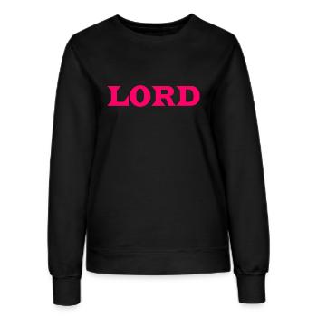 Motif Lord à personnaliser - Sweat Femme - noir - Devant - AI Model Female 172 light (172cm)