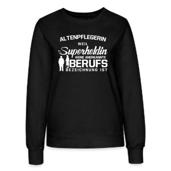 Altenpflegerin - Frauen Sweatshirt - Schwarz - Vorne - AI Model Female 172 light (172cm)