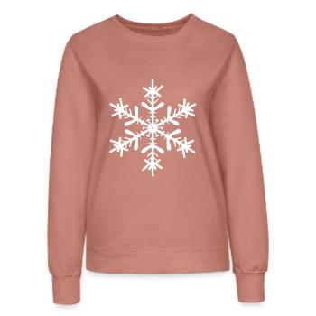 étoile de neige - Sweat Femme - rose poudré - Devant - AI Model Female 172 dark (172cm)