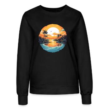Strand - Frauen Sweatshirt - Schwarz - Vorne - AI Model Female 172 light (172cm)