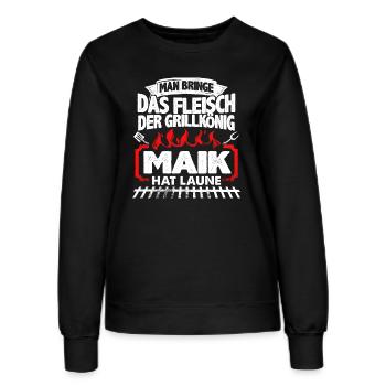 MAIK - Grill - Frauen Sweatshirt - Schwarz - Vorne - AI Model Female 172 light (172cm)