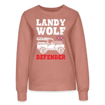 Landy Wolf Defender - Women’s Sweatshirt - dusky rose - Front - AI Model Female 172 dark (172cm)