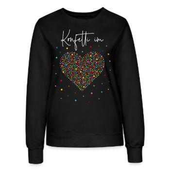 Konfetti im Herzen - Frauen Sweatshirt - Schwarz - Vorne - AI Model Female 172 light (172cm)
