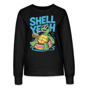 Shell yeah – Chill Turtle - Sweat Femme - noir - Devant - AI Model Female 172 light (172cm)
