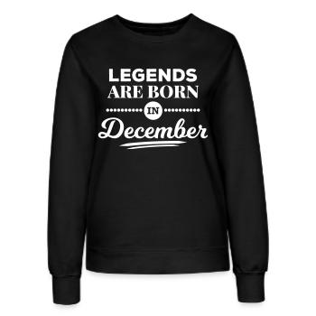légendes naissent dans anniversaire décembre - Sweat Femme - noir - Devant - AI Model Female 172 light (172cm)