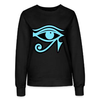 Symbole de l’œil d’Horus en Égypte - Sweat Femme - noir - Devant - AI Model Female 172 light (172cm)