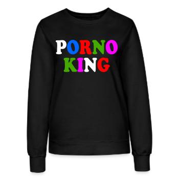 Porno king - Frauen Sweatshirt - Schwarz - Vorne - AI Model Female 172 light (172cm)