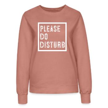 Please do disturb - Women’s Sweatshirt - dusky rose - Front - AI Model Female 172 dark (172cm)