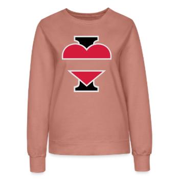 I Love - Frauen Sweatshirt - Altrosa - Vorne - AI Model Female 172 dark (172cm)