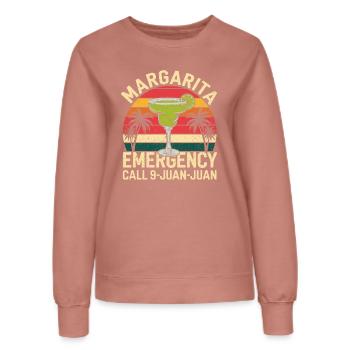 Spaßiger Cocktail-Spruch - Frauen Sweatshirt - Altrosa - Vorne - AI Model Female 172 dark (172cm)