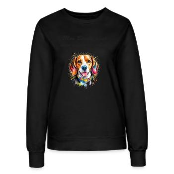beagle rayon de soleil - Sweat Femme - noir - Devant - AI Model Female 172 light (172cm)