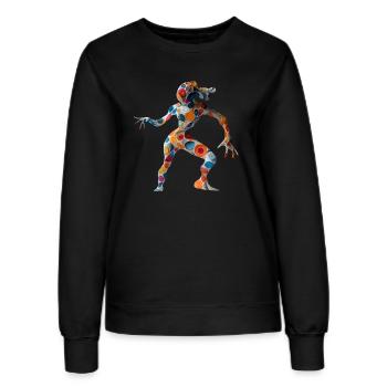 Dancing Alien - Abstract Artwork - Frauen Sweatshirt - Schwarz - Vorne - AI Model Female 172 light (172cm)