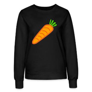 carrots moehren karotten ruebe veggie gemuese vege - Frauen Sweatshirt - Schwarz - Vorne - AI Model Female 172 light (172cm)