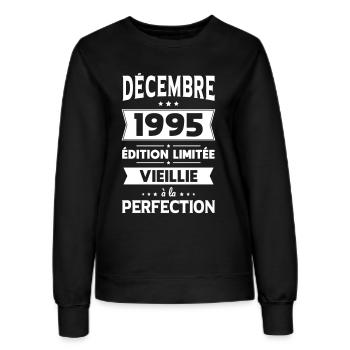 30. Geburtstag - Dezember 1995 Perfektion - Frauen Sweatshirt - Schwarz - Vorne - AI Model Female 172 light (172cm)