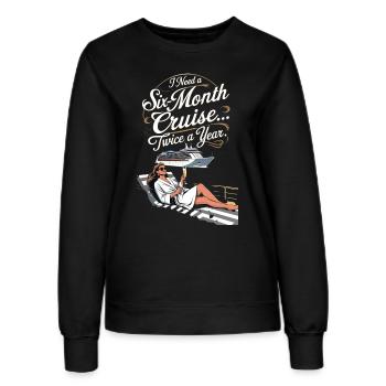 funny cruise - Women’s Sweatshirt - black - Front - AI Model Female 172 light (172cm)