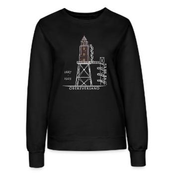 Leuchtturm Dorum Neufeld, Obereversand, Nordsee - Frauen Sweatshirt - Schwarz - Vorne - AI Model Female 172 light (172cm)