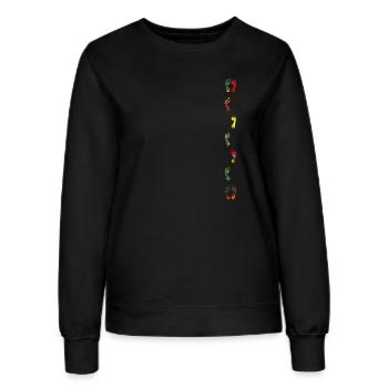 Pieds en marche - Sweat Femme - noir - Devant - AI Model Female 172 light (172cm)