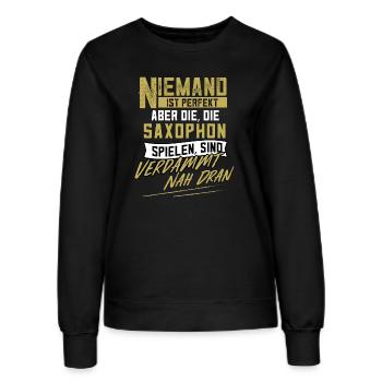 Saxophon Saxophonist Saxofon Perfekt Geschenk - Frauen Sweatshirt - Schwarz - Vorne - AI Model Female 172 light (172cm)