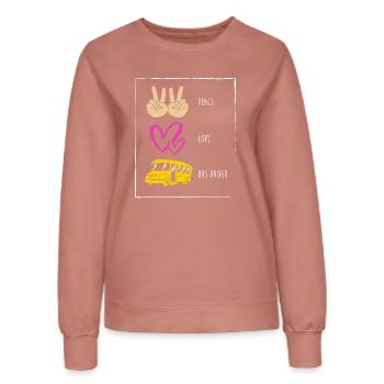 Schulbusfahrer Schulbus - Frauen Sweatshirt - Altrosa - Vorne - AI Model Female 172 dark (172cm)