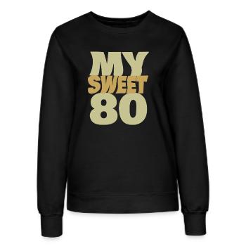 80 - Women’s Sweatshirt - black - Front - AI Model Female 172 light (172cm)