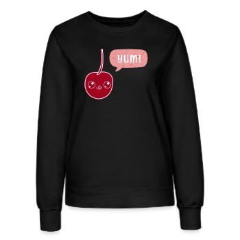 Yummy Cherry - Frauen Sweatshirt - Schwarz - Vorne - AI Model Female 172 light (172cm)