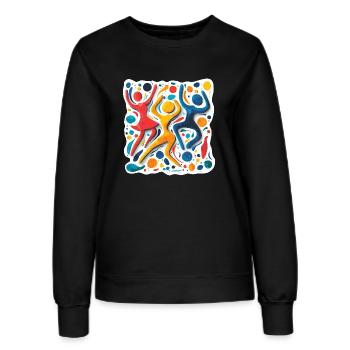 Dancing Party Festival Art - Women’s Sweatshirt - black - Front - AI Model Female 172 light (172cm)