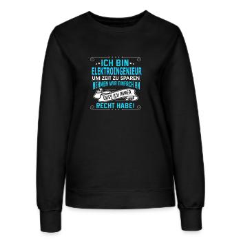 ELEKTROINGENIEUR - Frauen Sweatshirt - Schwarz - Vorne - AI Model Female 172 light (172cm)