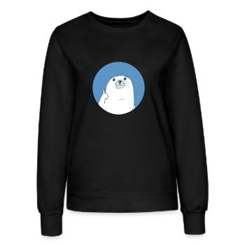 Phobe marin Pouces Hauts Mer Lion De Mer Drôle - Sweat Femme - noir - Devant - AI Model Female 172 light (172cm)