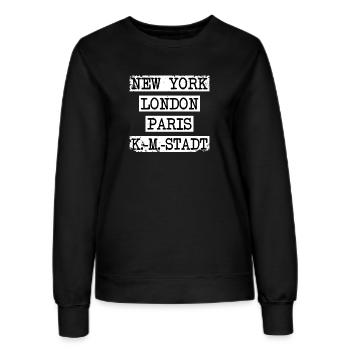 cool New York London Paris Chemnitz idée cadeau - Sweat Femme - noir - Devant - AI Model Female 172 light (172cm)