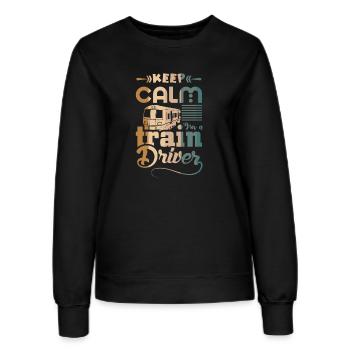 Conducteur de train - Sweat Femme - noir - Devant - AI Model Female 172 light (172cm)